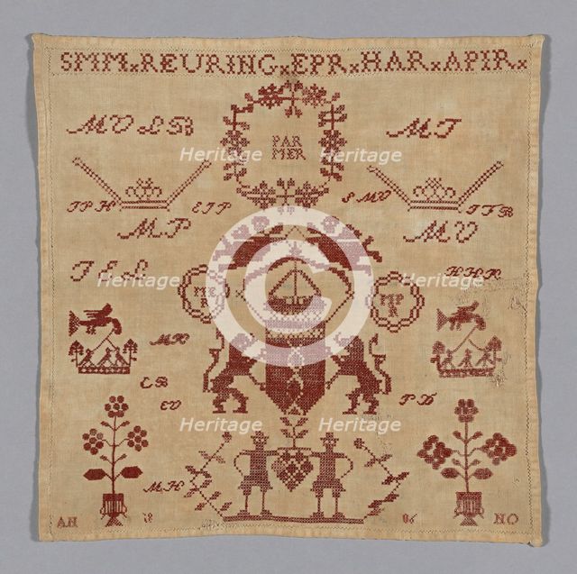 Sampler, Netherlands, 1860. Creator: Sophia Margaretha Reuning.