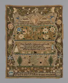 Sampler, Rhode Island, 1791. Creator: Lucy Potter
