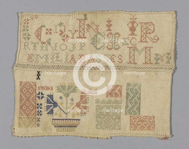 Sampler, Spain, 19th century. Creator: Unknown.