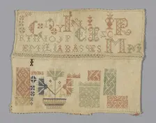 Sampler, Spain, 19th century. Creator: Unknown