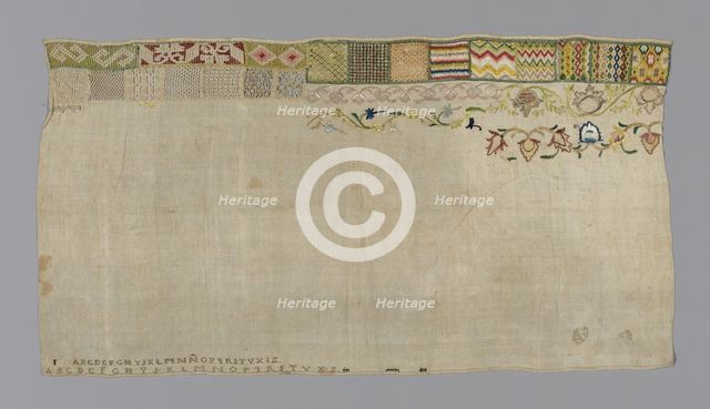 Sampler, Spain, 19th century. Creator: Unknown.