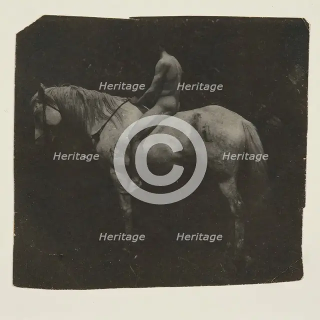 Samuel Murray Astride Eakins' Horse "Billy", c. 1892. Creator: Thomas Eakins.