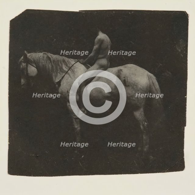 Samuel Murray Astride Eakins' Horse "Billy", c. 1892. Creator: Thomas Eakins.