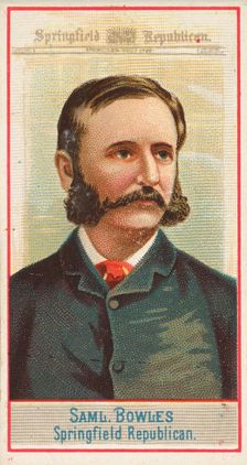Samuel Bowles, Springfield Republican, from the American Editors series (N1) for Allen & G..., 1887. Creator: Allen & Ginter