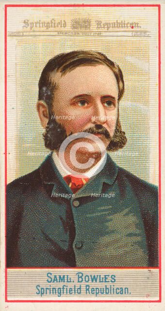 Samuel Bowles, Springfield Republican, from the American Editors series (N1) for Allen & G..., 1887. Creator: Allen & Ginter.