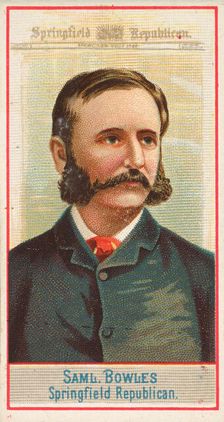Samuel Bowles, Springfield Republican, from the American Editors series (N1) for Allen & G..., 1887. Creator: Allen & Ginter