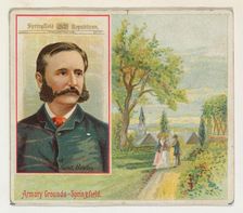 Samuel Bowles, Springfield Republican, from the American Editors series (N35) for Allen & ..., 1887. Creator: Allen & Ginter