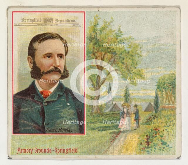 Samuel Bowles, Springfield Republican, from the American Editors series (N35) for Allen & ..., 1887. Creator: Allen & Ginter.