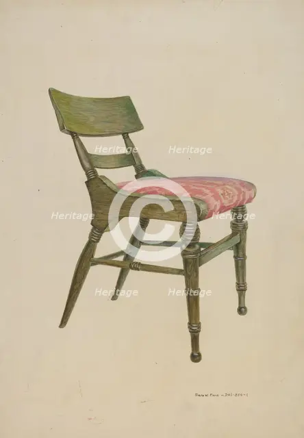 Samuel Chase Chair, 1935/1942. Creator: Samuel W. Ford.