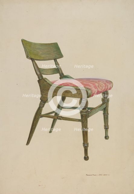Samuel Chase Chair, 1935/1942. Creator: Samuel W. Ford.