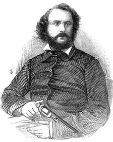 Samuel Colt (1814-1862), inventor of the Colt revolver, 1856
