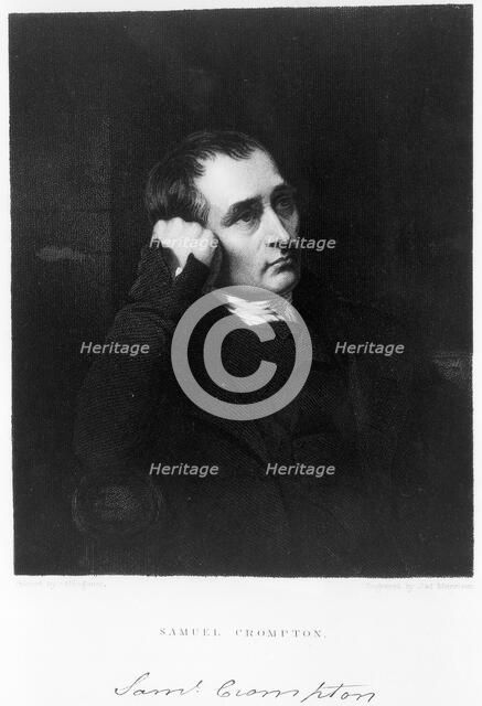 Samuel Crompton, English inventor of the spinning mule, c1880s. Artist: James Morrison