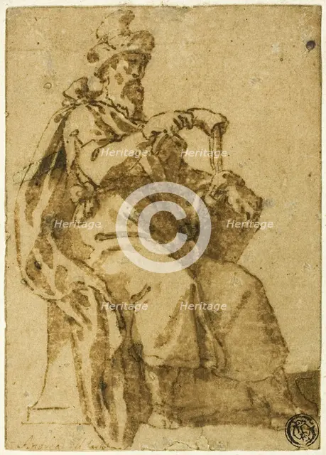 Samuel Enthroned, 1586/89. Creator: Cesare Nebbia.