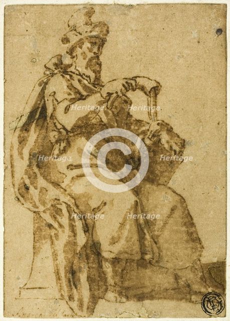 Samuel Enthroned, 1586/89. Creator: Cesare Nebbia.