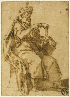 Samuel Enthroned, 1586/89. Creator: Cesare Nebbia