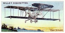Samuel Franklin Cody , American-born British aviator, flying Cody Biplane c1909