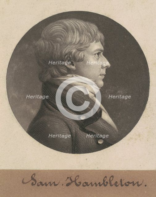 Samuel Hambleton, 1806. Creator: Charles Balthazar Julien Févret de Saint-Mémin.