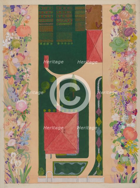 Samuel Harrison House and Garden, c. 1936. Creator: Meyer Goldbaum.
