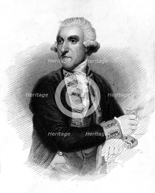 Samuel Hood (1724-1816), 1st Viscount Hood, British admiral, 1837.Artist: Thomas Phillibrown