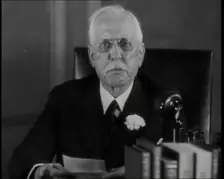 Samuel Insull Talking to the Camera, 1930s. Creator: British Pathe Ltd