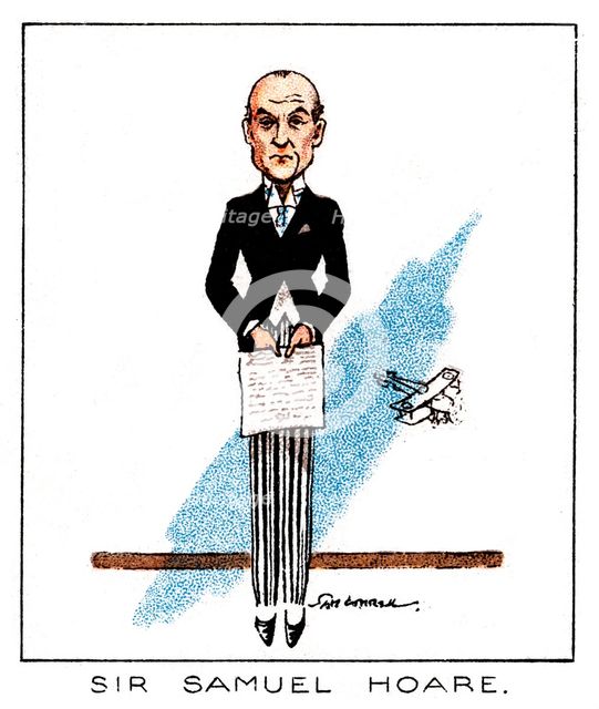 Samuel John Gurney Hoare, Viscount Templewood, British Conservative politician, 1929. Artist: Unknown