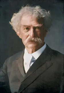 Samuel Langhorne Clemens, American humorist, novelist, writer and lecturer, 1910. Creator: Ernest Herbert Mills