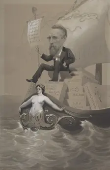 Samuel P. Avery Transporting His Treasures Across the Sea, ca. 1875-80. Creator: Theodore Wust