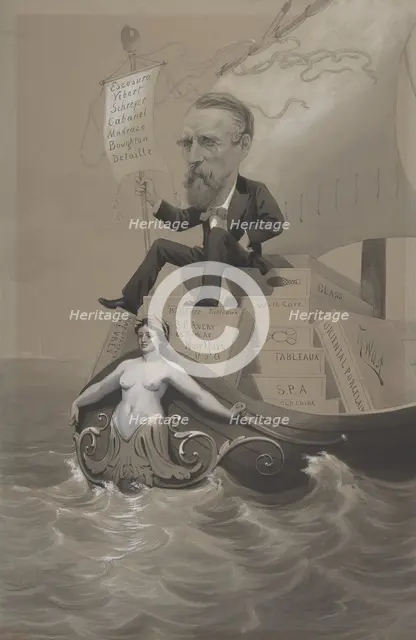 Samuel P. Avery Transporting His Treasures Across the Sea, ca. 1875-80. Creator: Theodore Wust.