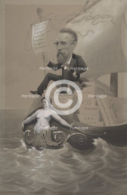 Samuel P. Avery Transporting His Treasures Across the Sea, ca. 1875-80. Creator: Theodore Wust.
