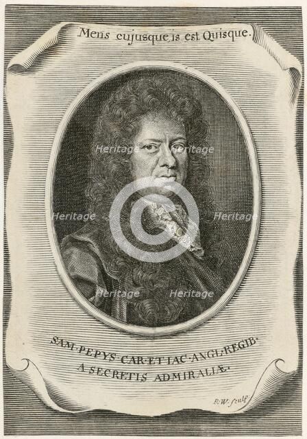 Samuel Pepys, English Clerk of the Acts to the Navy Board, and diarist, 1666.  Artist: Unknown.