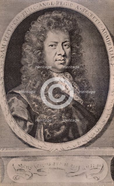Samuel Pepys, English diarist and naval administrator, c1690 (1894). Artist: Robert White.