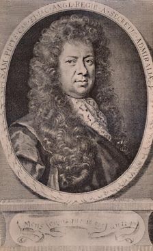 Samuel Pepys, English diarist and naval administrator, c1690 (1894). Artist: Robert White