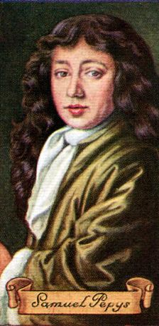 Samuel Pepys, taken from a series of cigarette cards, 1935