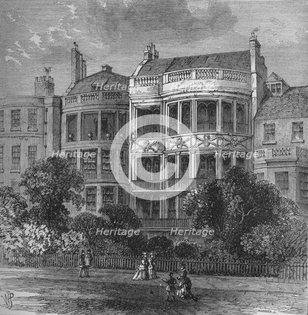 Samuel Rogers' house, Green Park front, Westminster, London, c1854 (1878). Artist: Unknown.