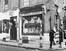 Samuel Stores, a corner shop. Creator: Unknown