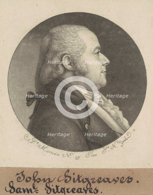 Samuel Sitgreaves, 1797-1798. Creator: Charles Balthazar Julien Févret de Saint-Mémin.