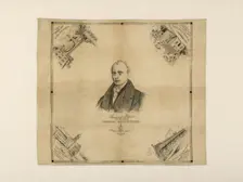 Samuel Slater, The Father of American Manufacturers (Handkerchief), Rhode Island, 1890. Creator: Cranston Print Works Co