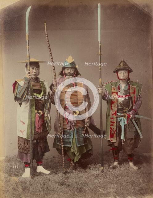 Samurai in Armour, 1870s-1890s. Creator: Kusakabe Kimbei.