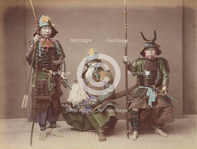 Samurai in Armour, 1870s-1890s. Creator: Kusakabe Kimbei.