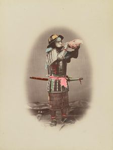 Samurai in Armour, 1870s-1890s. Creator: Kusakabe Kimbei