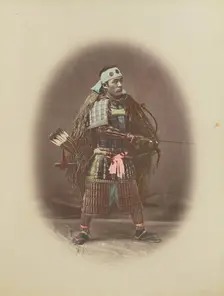 Samurai in Armour, 1870s-1890s. Creator: Kusakabe Kimbei
