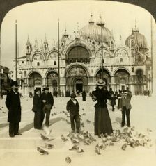 San Marco (east), a marvel of mosaic, marble and gold, Venice, Italy c1909. Creator: Unknown