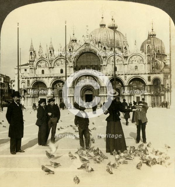 'San Marco (east), a marvel of mosaic, marble and gold, Venice, Italy', c1909. Creator: Unknown.