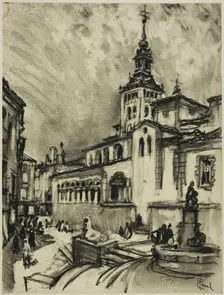 San Martín, Segovia, c. 1903. Creator: Joseph J Pennell