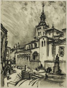San Martín, Segovia, c. 1903. Creator: Joseph J Pennell