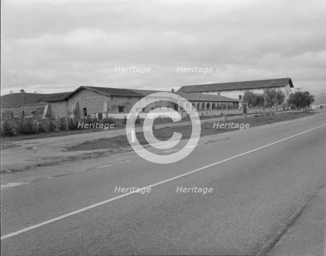 San Miguel Mission, erected 1797 by the Franciscan Fathers, California, 1936. Creator: Dorothea Lange.