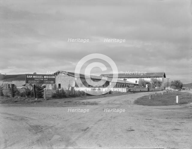 San Miguel Mission, erected 1797 by the Franciscan Fathers, California, 1936. Creator: Dorothea Lange.