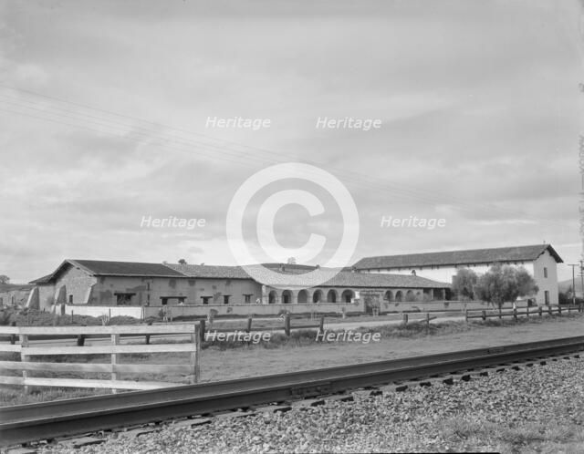 San Miguel Mission, erected 1797 by the Franciscan Fathers, California, 1936. Creator: Dorothea Lange.