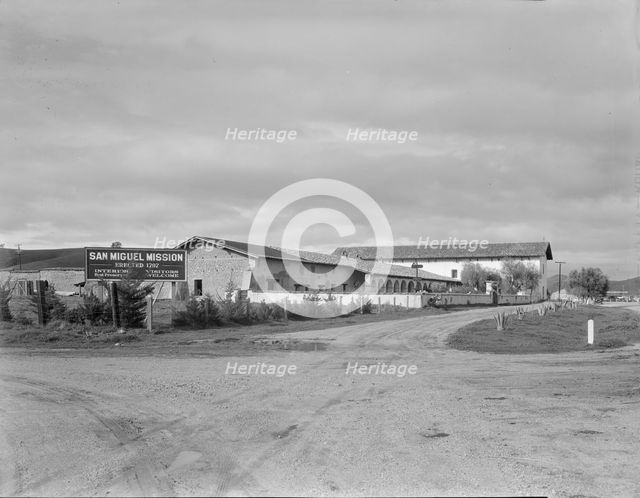 San Miguel Mission, erected 1797 by the Franciscan Fathers, California, 1936. Creator: Dorothea Lange.
