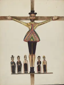 San Acacio, c. 1938. Creator: Marjery Parish